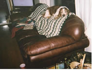dog on couch